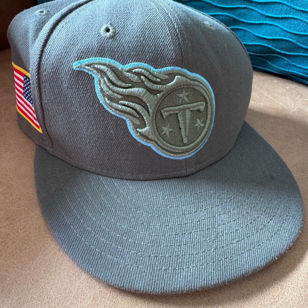 New Era Green Titans Cap with Patch and Camouflage Trim